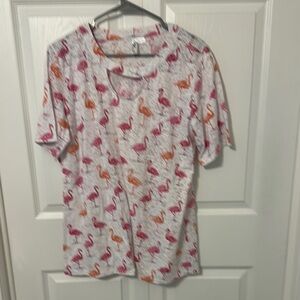 Flamingo Print Women's Top